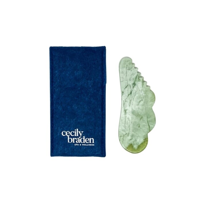 Pocket Jade Gua Sha with Ridges - Image 2