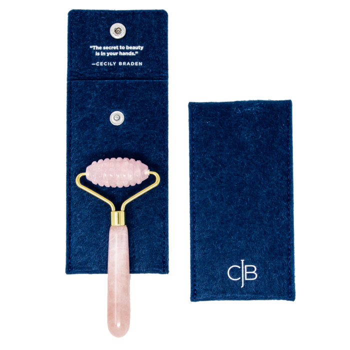 CJB Luxury Rose Quartz Spike Roller - Image 2